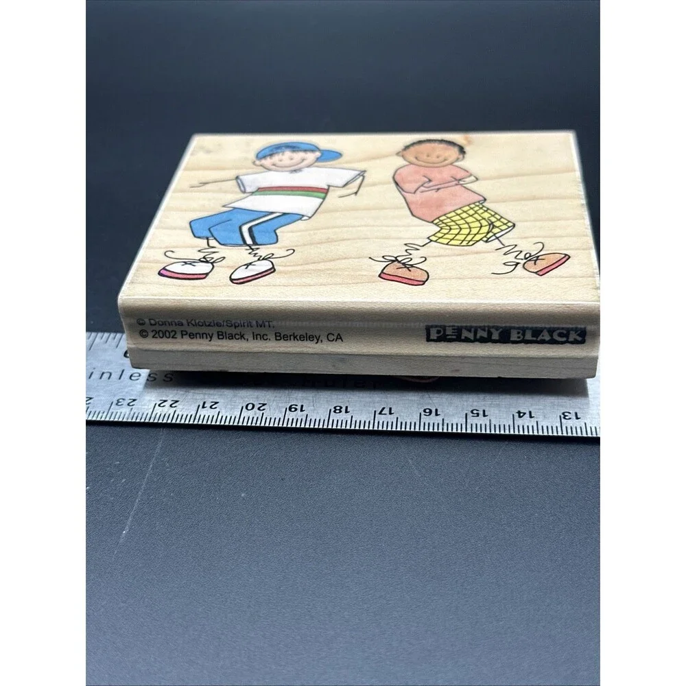 Cool Friends Rubber Stamp Card Making Penny Black 2453k 2002 donna